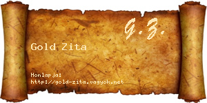 Gold Zita névjegykártya